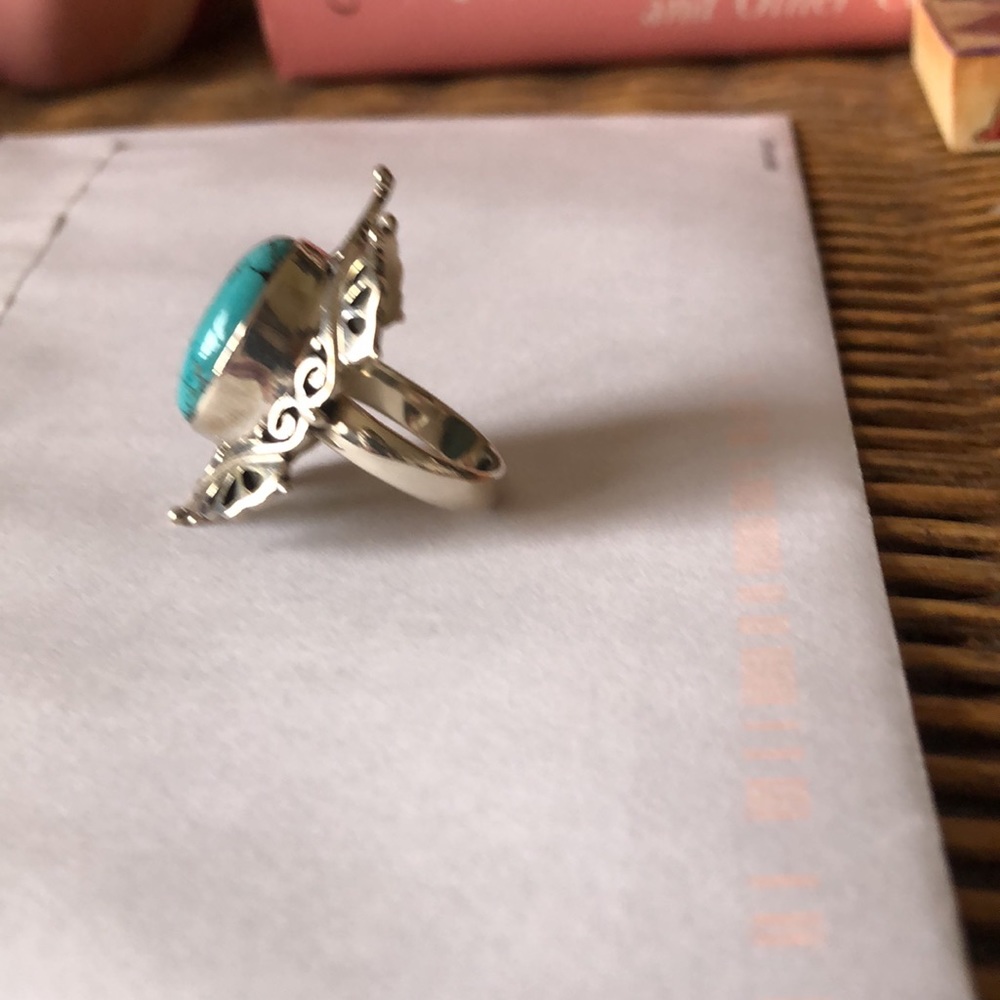 Turquoise silver ring - Picture 2 of 2